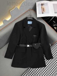 Designer de vestes pour femmes LuxuryNew PRA Commutant le style polyvalent, sac réducteur, ceinture de taille, manteau de costume lâche et minceur bwoq