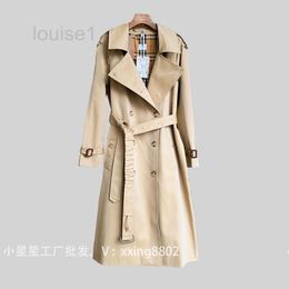 Vestes pour femmes Designer Shenzhen 23 Bur Parent's Kaki Bouton Trench Coat Tissu original TZ6Z
