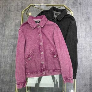 Vestes pour femmes Designer été nouveau Style loisirs mode processus de lavage lettre impression polyvalent Jean veste femmes MEQE