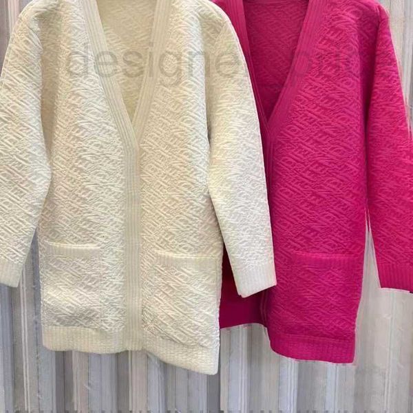 Women's Jackets Vestes pour femmes de créateurs motif à carreaux F pull à tricoter pour femme boutons à simple boutonnage lâche décontracté cardigan tricoté pulls 36UO