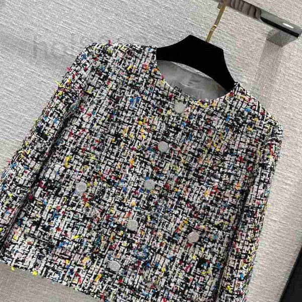 Chaquetas de mujer Diseñador Mujeres Vintage Tweed Blazer Chaqueta Abrigo Mujer Milan Runway Vestido Causal Manga larga Tops Ropa Traje A6BR