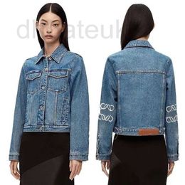 Vestes pour femmes Designer Womens Spring Denim Veste Brodée Lettre Designer Outwear Manteaux à manches longues Top Cowgirl Vêtements ZUZ6