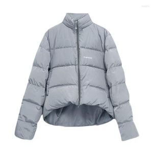 Damesjassen Edgo Lrregular Zipper Puffer Down Jacket #EDGO2593