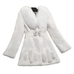 Damesjassen Elegante vrouwenjas pluche overjas met reverskraagelastische taille gespijl Stijlvolle winter voor warmte