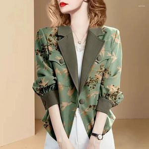Vestes pour femmes Style européen américain contraste couleur veste courte 2023 femmes Chic élégant manteau haut de gamme luxe mode Femme hauts