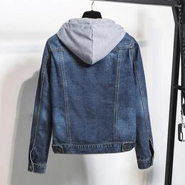 Vestes pour femmes Excellent sweat à sweat à sweat à sweat épais à semeins simples légers léger en denim Slim Top Cardigan M manteur