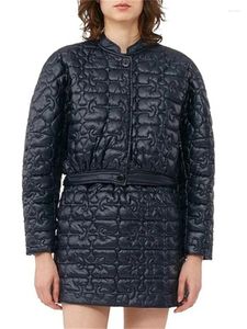 Damesjassen Herfst Winter Mode Pakken voor dames O-hals Korte jas met enkele rij knopen of rok met elastische taille