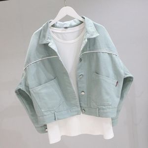 Chaquetas de mujer moda 2023 chaqueta de mezclilla estilo coreano Jean corto Casual para mujer manga de murciélago Jaqueta femenina Pph291