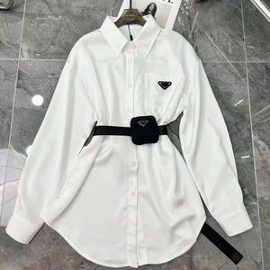 Damesjassen mode sjerpen voor damesontwerpers brief shirts bovenaan chiffon blouses sexy jas met taille tas
