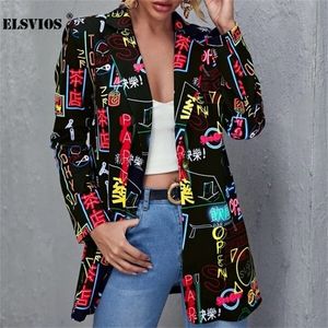 Vestes Femmes Mode Tendance Femmes Revers Léopard Imprimer Manches Longues Costume Veste Élégant Automne Hiver Bureau Lady Cardigan Manteau Casual Streetwear 220919