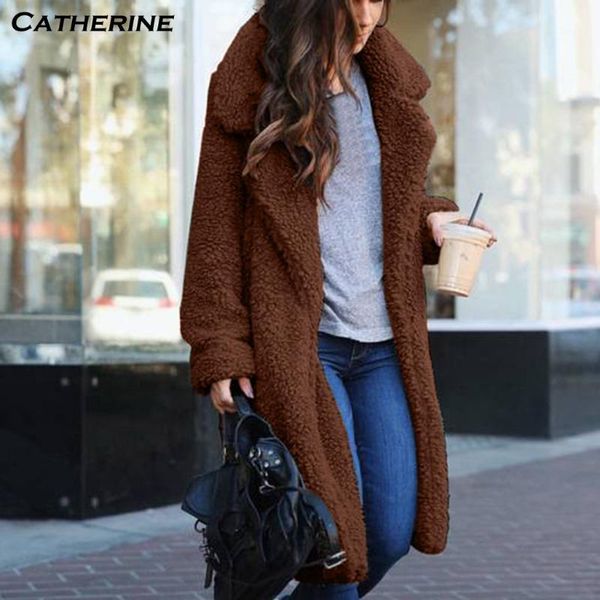 Vestes pour femmes manteau en fausse fourrure à capuche noir Cardigan hiver chaud ours en peluche grande taille veste polaire moelleuse femme en peluche pardessus femmes