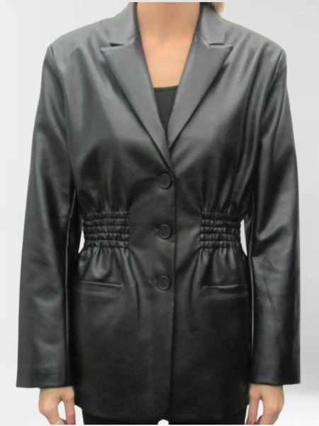 Chaquetas para mujeres chaqueta de cuero sintética