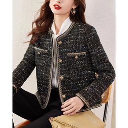 Vestes pour femmes manteau court parfumé femmes automne/hiver vestes en Tweed S-3XL manteaux d'extérieur Jaqueta 231031