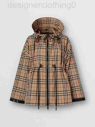 Vestes Femmes Comptoir français 24 ans Dames Plaid Style Casual Sweat à capuche à manches longues Manteau mince, double face portant une veste de chapeau de ceinture de cordon de serrage femmes HK2A