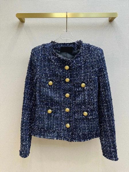 Chaquetas de mujer Abrigos de tweed de gama alta Chaqueta Pequeña fragancia Temperamento de celebridades Abrigo corto tejido a cuadros