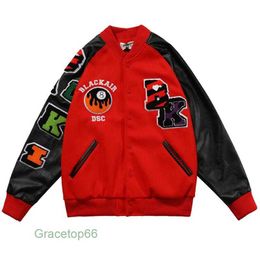 Chaquetas de mujer de alta calidad de lujo Varsity chaqueta de béisbol mujeres hip hop harajuku letra manga de cuero hombres pareja unisex abrigo universitario 3zsb