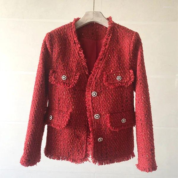 Jackets para mujeres de alta calidad rojo retro