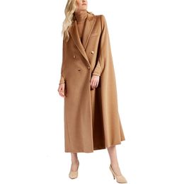 Damesjassen Hoogte Kwaliteit vrouwen dubbele gezicht mantel wollen jas mode winter verlengen verdikking houd warm overjas dame extra grote elegante 230223