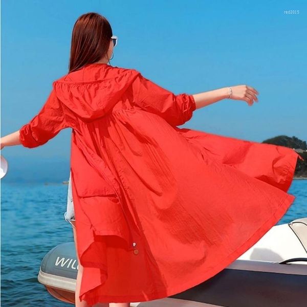 Vestes pour femmes à capuche Protection solaire vêtements printemps été vêtements 2023 femmes mode coréenne crème solaire femmes veste femme UV mince manteau