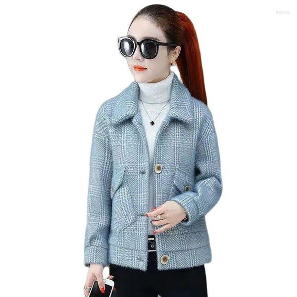 Vestes pour femmes veste Imitation vison velours manteau 2023 automne et hiver épaississement femme court coréen mode manteaux