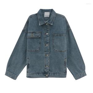 Vestes Femmes Jean Veste Femmes Vêtements Jeans Denim Manteau Coréen Manteaux Printemps Automne 2022 Pour Solid Casual