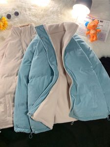 Vestes pour femmes JMPRS Vintage Parkas Coat coréen lâche décontracté en velours côtelé laine hivern