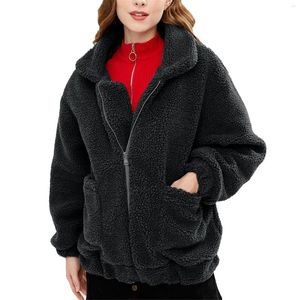 Vestes pour femmes à manches longues bouton H pardessus épaissi couleur unie revers manteau veste vêtements d'extérieur équipement de neige femmes justifiées