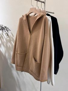 Vestes pour femmes Lp manteau Cardigan cachemire veste à capuche élégante femme vêtements d'extérieur décontractés série de haute qualité