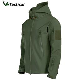 Chaquetas de mujer Militar al aire libre Hombres Piel de tiburón Soft Shell Táctico Impermeable Cortavientos Ejército Chaqueta de combate para hombre con capucha Bomber Abrigos 231018