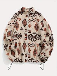 Jackets de mujeres MS Aztec National Printing Ultra-Fine Austrian Fleece Chaqueta Zipper Lady