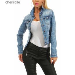 Damesjassen Oeak Damesjas Denim jassen Blauw Herfst Denim jassen Dames Jeans Breasted Jassen Vrouwelijke Vrouwelijke Kleding 240301