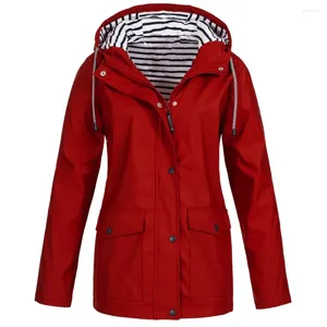 Chaquetas de mujer abrigo de lluvia al aire libre cortavientos con cremallera prendas de vestir impermeables S-5xl 2024 primavera otoño senderismo mujeres señoras Jacker