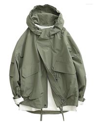 Vestes Femmes Surdimensionné Armée Vert Bomber Veste Femmes Harajuku À Manches Longues Fermeture À Glissière Manteaux Femme À Capuche Cordon Lâche Automne Femelle