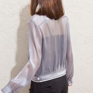 Chaquetas de talla grande para mujer, ropa de protección solar, ropa de verano 2023, chaqueta coreana de moda para mujer con protección solar para mujer, abrigo fino UV para chica E26