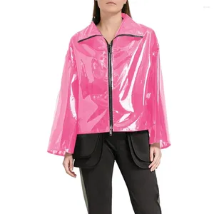 Vestes Femmes Punk Hommes Femmes Feitsh Veste en plastique Transparent Transparent PVC Shift Manteau à manches longues Tops Voir à travers Chic Private Party