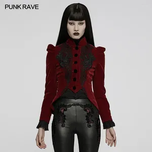 Vestes pour femmes punk rave gothique gothique veste en velours