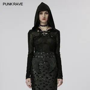 Damesjassen punk rave de post-apocalyptische techwear bolero 3D horizontale streepjas gotische mode zwarte korte tops
