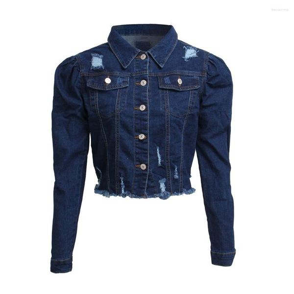 Vestes pour femmes courte veste en jean vêtements femmes hipster jeans déchirés sexy manteau femelle crop top slim mode tenues printemps automne 2023