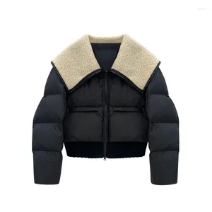 Vestes pour femmes courte veste à la veste automne et hiver épais manteau chaud couture en laine de gamme de laine