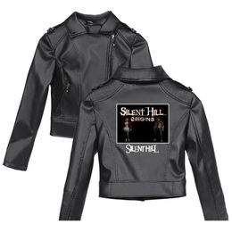 Damesjassen Silent Hill Desoeg Gedrukt PU-leer voor vrouwen Cool Streetwear Merk Coat Plus Size