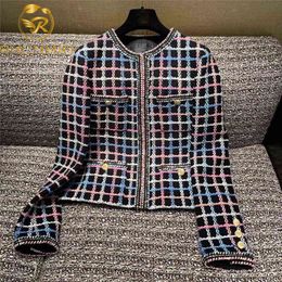 Damesjassen kleine geur luxe ontwerper winterkleding vrouwen vintage plaid tweed jack wol jassen Koreaanse mode strreetwear 2022 herfst t220830
