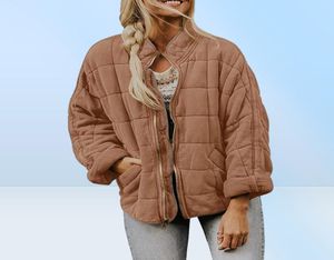 Vestes pour femmes Patchound verts à manches longues à manches longues Femme Dolman Veste zipper lâche Gris Streetwear Cardigan Casuatops3062537 Casuatops3062537