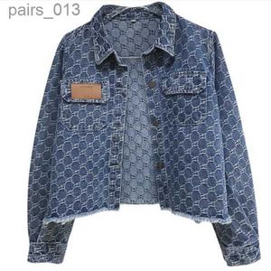 Vestes pour femmes printemps automne vestes broderie strass Denim manteau minceur jean mode 240305