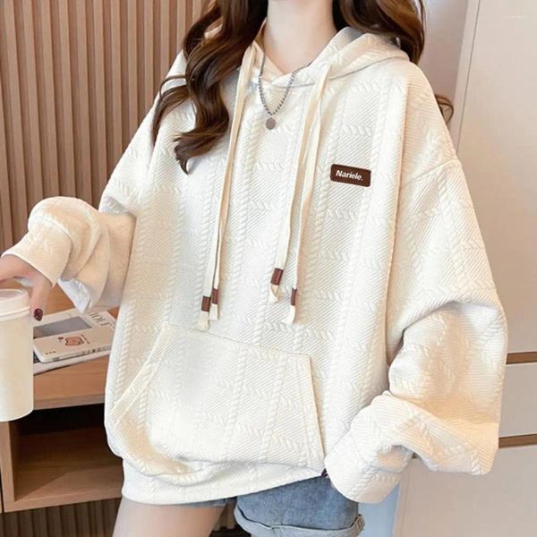 Chaquetas de mujer Primavera Cremallera Sudaderas con capucha Mujeres Streetwear Manga larga Cardigan Top Paño Femenino Suelto Zip Up Sudaderas con capucha Bolsillo Vintage