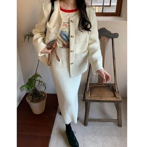 Damesjacks stijl modepak lente herfst 2021 kleine jas hoge taille rok twinset rac