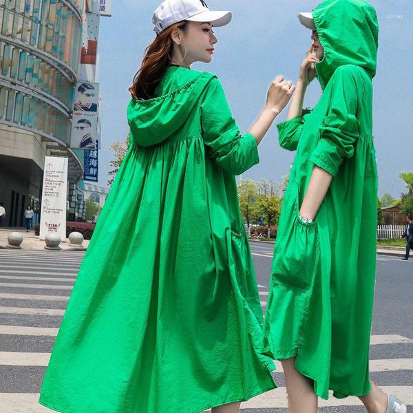 Chaquetas de mujer Protector solar Mid Long 2023 Coreano suelto Verano Súper Hada Ropa de gran tamaño Anti ultravioleta delgada abrigo femenino Kimono