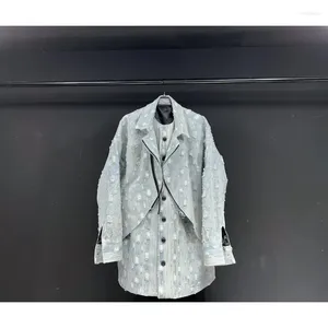 Vestes féminines Superaen Conception d'origine personnalisée Bleu clair Denim Vintage Veste High Street Holiday Coat