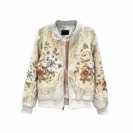 Chaquetas de mujer Svoryxiu diseñador hecho a medida Otoño Invierno prendas de vestir Vintage línea dorada Jacquard rebordear lujo Tops abrigo 221012