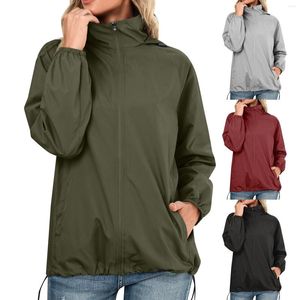 Chaquetas de mujer Abrigos bronceados para mujer Chaqueta Deportes al aire libre Montañismo Chaleco de punto superior a prueba de lluvia