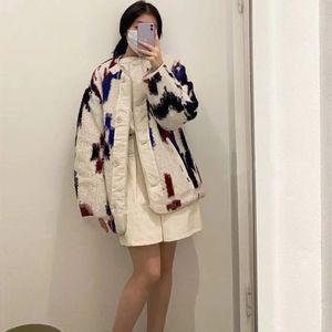 Damesjassen Tweezijdige slijtage Women Stitching Fleece Jacket Early Spring Ladies Lange Mouw All-Match Elegant Loose Furry Outwear Tops 230303